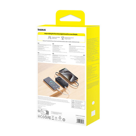 POWERBANK BASEUS OS FREE2PULL 10000MAH 30W +KABEL (CZARNY)