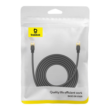 KABEL SIECIOWY KAT. 8 BASEUS ETHERNET RJ45, 40GBPS, 5M (CZARNY)