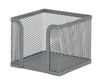 POJEMNIK NA KOSTKĘ BIUROWĄ 95X80X95MM Q-CONNECT OFFICE SET SREBRNY METALOWA SIATKA