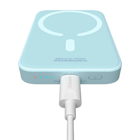 POWERBANK MAGNETYCZNY BASEUS MAGNETIC MINI 6000MAH, USB-C 20W MAGSAFE (NIEBIESKI)
