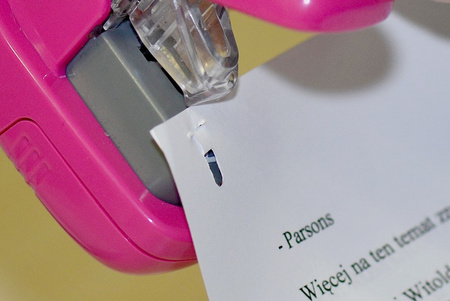 ZSZYWACZ PLUS STAPLE-FREE SL106-AB RÓŻOWY 5 KART