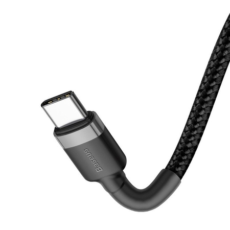 KABEL USB-C DO USB-C PD BASEUS CAFULE PD 2.0 QC 3.0 60W 1M (CZARNO-SZARY)