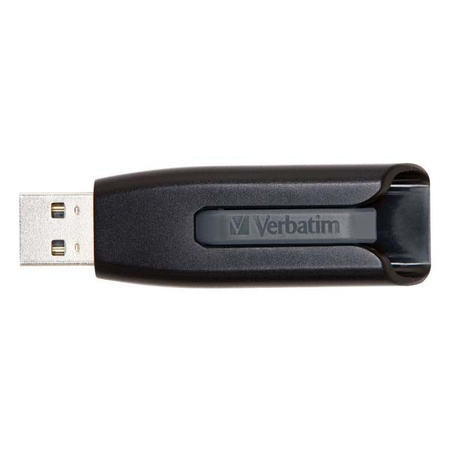VERBATIM USB FLASH DISK, USB 3.0, 64GB, V3, STORE N GO, CZARNY, 49174, USB A, Z WYSUWANYM ZŁĄCZEM