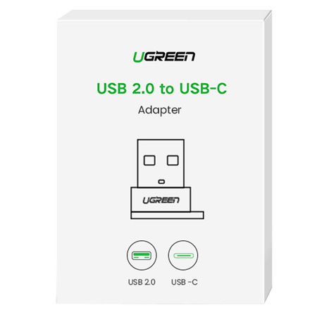 ADAPTER USB UGREEN US280 USB-C DO USB-A 2.0 (CZARNY)