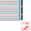 PRZEKŁADKI 1-31 A4 MAXI ESSELTE 100210 MIX