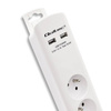QOLTEC LISTWA ANTYPRZEPIĘCIOWA | 8 GNIAZD | 2XUSB | 1.8M | BIAŁA