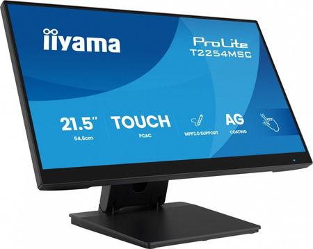 IIYAMA MONITOR 24 CALE T2254MSC-B2AG  POJ.10PKT.IPS,POWŁOKA AG, 300CD, FHD,  HDMI,DP,2XUSB,7H