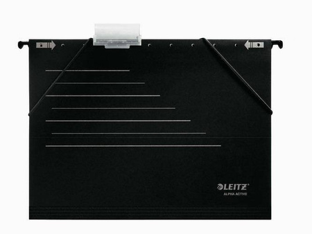 Teczka z perforacją zawieszkowa z gumką A4 LEITZ ALPHA ACTIVE 19253195 czarna 1szt