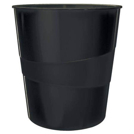 Kosz na śmieci 15l LEITZ WOW 52781095 czarny metaliczny