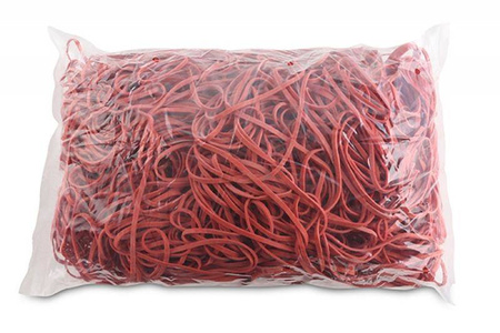 GUMKI RECEPTURKI OFFICE PRODUCTS 130MM 1,5X3MM 60% CZERWONE 1KG