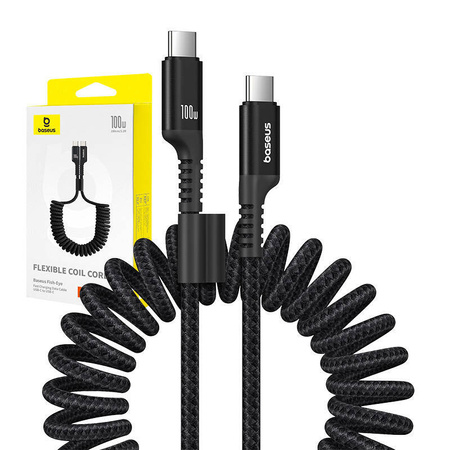 KABEL USB-C DO USB-C BASEUS FISH-EYE 100W, 1M (CZARNY)