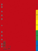 PRZEKŁADKI 1-5 A4 DONAU Z PERFORACJĄ MIX KOLORÓW PP 120G/M²