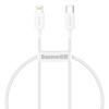 Kabel USB-C do Lightning Baseus Superior Series, 20W, PD, 0.25m (biały)