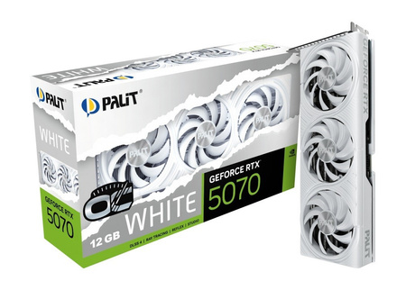 PALIT KARTA GRAFICZNA GEFORCE RTX 5070 WHITE OC 12GB GDDR7 192BIT 3DP/HDMI