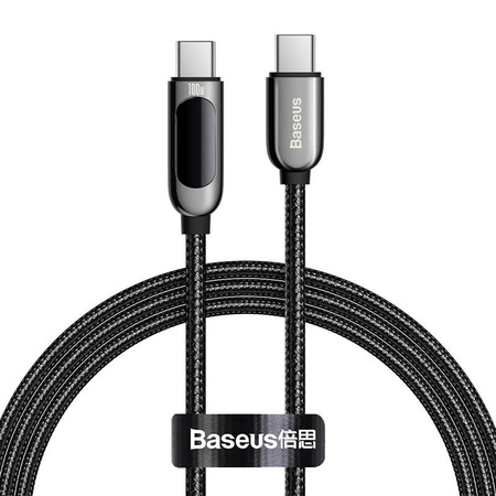 KABEL USB-C DO USB-C BASEUS DISPLAY, POWER DELIVERY, 100W, 1M (CZARNY)