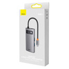 HUB 4W1 BASEUS METAL GLEAM SERIES, USB-C DO 3X USB 3.0 + ETHERNET RJ45