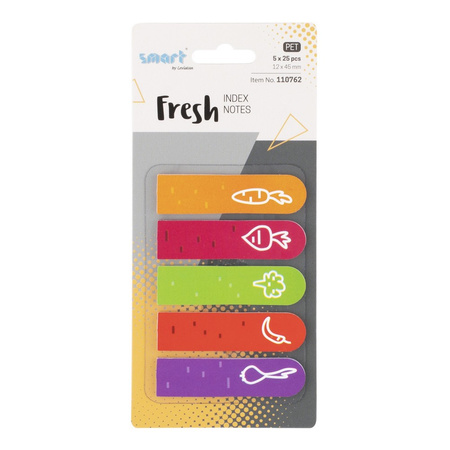ZAKŁADKI INDEKSUJĄCE FOLIOWE 12X45MM SMART PET FRESH WEGE 5X25SZT