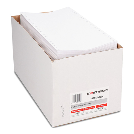 PAPIER KOMPUTEROWY 150 12'' EMERSON EXTRA BIAŁY 1+0 2000 SKŁADEK