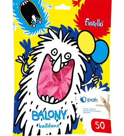 BALONY 12" FIORELLO 170-2654 METALICZNY RÓŻOWY 50SZT