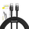 Kabel USB-C do USB-C PD Baseus Cafule PD 2.0, QC 3.0, 60W, 2m (czarno-szary)
