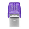 KINGSTON USB FLASH DISK OTG, USB 3.0, 128GB, DATA TRAVELER MICRODUO3 G2, SREBRNO-FIOLETOWY, DTDUO3CG3/128GB, USB A / USB C