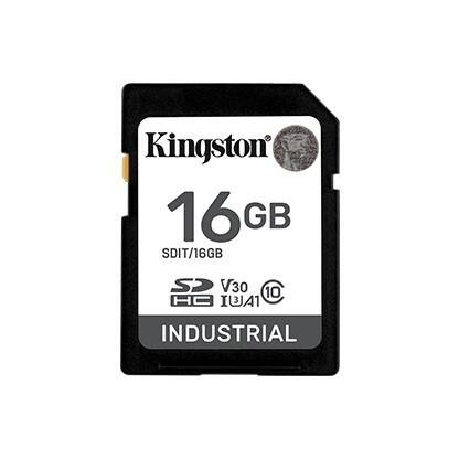 KINGSTON KARTA PAMIĘCI SD 16GB INDUSTRIAL C10 UHS-I U3 V30 A1 PSLC