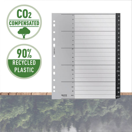 PRZEKŁADKI A-Z A4 LEITZ RECYCLE 12190000 CZARNY PP