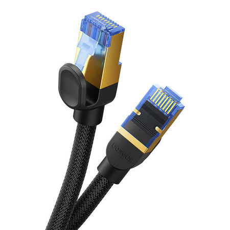 KABEL SIECIOWY W OPLOCIE KAT. 7 BASEUS ETHERNET RJ45, 10GBPS, 10M (CZARNY)