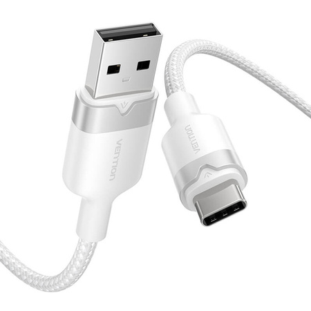 KABEL USB 2.0 A DO USB-C 3A VENTION CTNWF 1M (BIAŁY)
