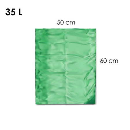 WORKI NA ŚMIECI LDPE ZIELONE 35L 20SZT