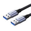 Kabel USB3.0, USB-A męski do USB-A męski,  UGREEN  US373  2A, 0,5m (czarny)