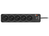 TRACER LISTWA ZASILAJĄCA POWERGUARD PRO 1.8M (5 GNIAZD, 1 WŁĄCZNIK) CZARNA