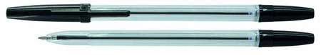 DŁUGOPIS OFFICE PRODUCTS CZARNY 1.0MM PRZEZROCZYSTA