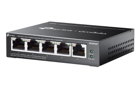 TP-LINK PRZEŁĄCZNIK ES205GP OMADA 5-PORT GIGABIT EASY 4-PORT POE+