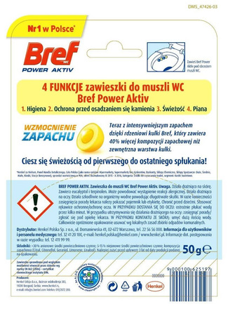 ZAWIESZKA WC KULKI BREF POWER ACTIV LEMON 50G