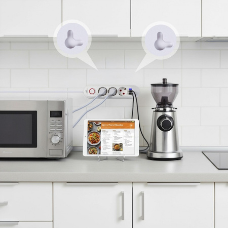 MACLEAN LISTWA ZASILAJĄCA MCE394 W 3 GNIAZDA 3XUSB, 110-240V AC 50/60, 2.1A MAX 2500W, BIAŁA