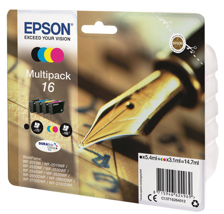 TUSZ ORYGINALNY EPSON T1626 C13T16264012 CMYK 670 STRON