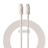 KABEL SZYBKO ŁADUJĄCY BASEUS USB-C DO USB-C HABITAT SERIES 100W, 2M (RÓŻOWY)