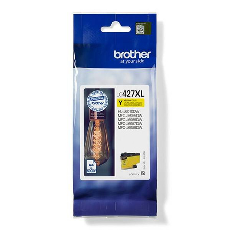 BROTHER ORYGINALNY INK / TUSZ LC-427XLY, YELLOW, 5000S, BROTHER MFC-J5955DW, MFC-J6955DW
