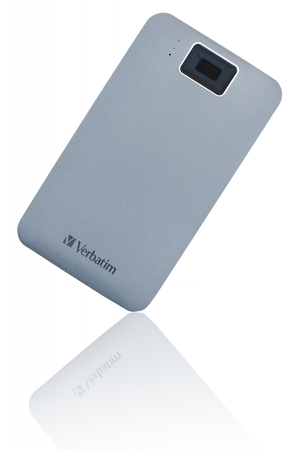VERBATIM ZEWNĘTRZNY DYSK TWARDY, EXECUTIVE FINGERPRINT SECURE HDD, 2.5", USB 3.0 (3.2 GEN 1), 2TB, 53653, SZARY, SZYFROWANY Z CZYT