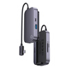 HUB 6IN1 BASEUS PADJOY SERIES USB-C DO USB 3.0 + HDMI + USB-C PD + JACK 3.5MM + SD/TF (SZARY)