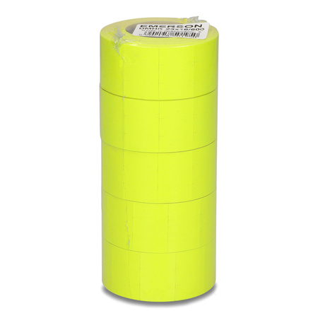ETYKIETY SAMOPRZYLEPNE 23X16MM DO METKOWNIC EMERSON ŻÓŁTE 5 ROLEK*600SZT