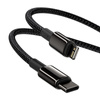 KABEL USB-C DO LIGHTNING BASEUS TUNGSTEN GOLD, 20W, 5A, PD, 2M (CZARNY)