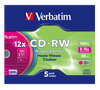 PŁYTA CD-RW 700MB 12X VERBATIM DATALIFE PLUS 43167 SLIM 5 SZT.