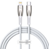 KABEL USB-C DO LIGHTNING BASEUS GLIMMER, 20W, 1M (BIAŁY)