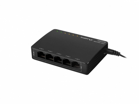 LANBERG SWITCH POE + DESKTOP 5 PORT 1GB DSP3-1005-60W