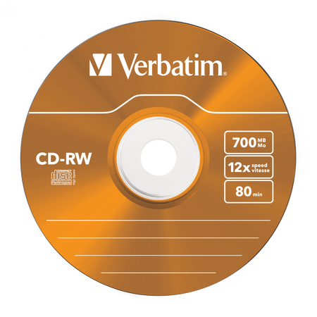 PŁYTA CD-RW 700MB 12X VERBATIM DATALIFE PLUS 43167 SLIM 5 SZT.