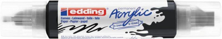 MARKER AKRYLOWY EDDING 5400 MATOWY CZARNY PODWÓJNY, 2-3 &-5-10 MM