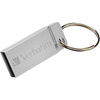 VERBATIM USB FLASH DISK, USB 2.0, 16GB, METAL EXECUTIVE, STORE N GO, SREBRNY, 98748, USB A, Z OCZKIEM NA BRELOK