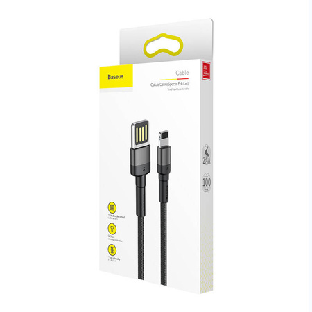 Kabel BASEUS Cafule USB-A-Lightning 1m (szaro-czarny)